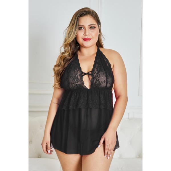 Black Screaming Sexy Plus Size Lingerie