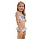 Cute Frill Printed Little Girls Bikini