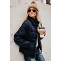 Blue Mammoth Pocketed Puffer Jacket