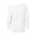 Lovely Casual Basic White Sweatshirt Hoodie