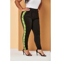 Lovely Casual Patchwork Black Plus Size Pants